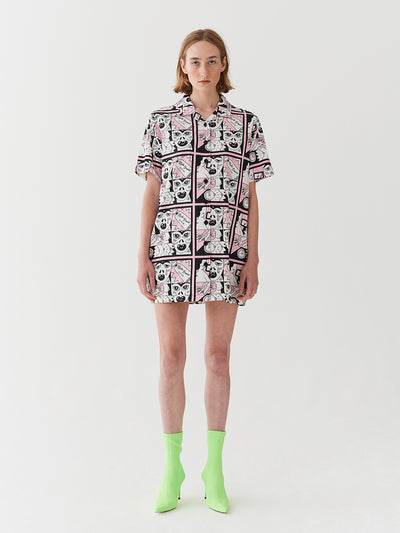 Lazy Oaf Comic Strip Button Dress