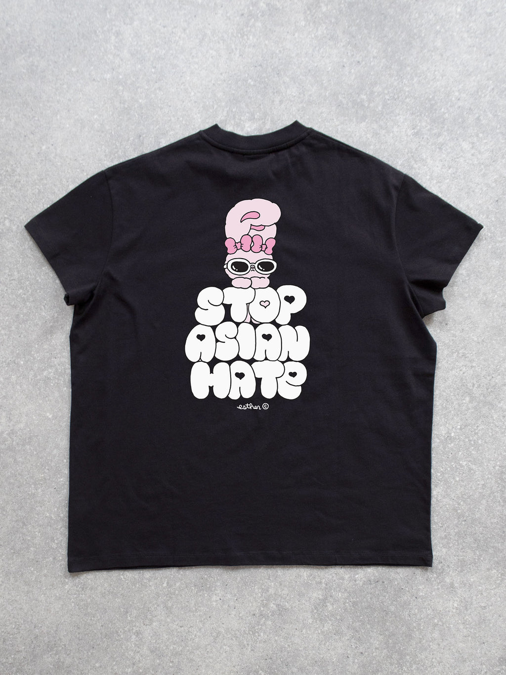 Lazy Oaf x Esther Stop Asian Hate Black T-Shirt