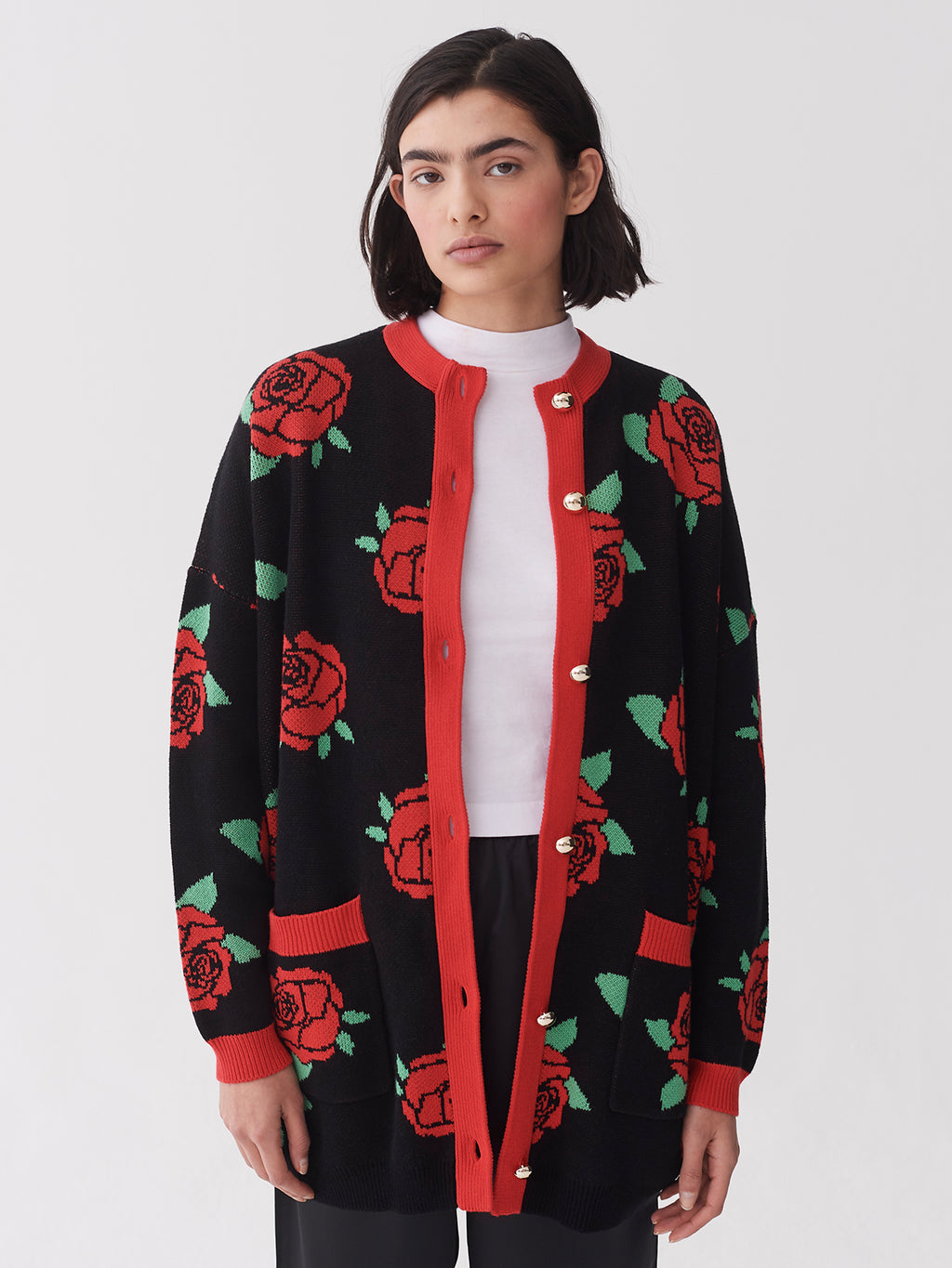 Lazy Oaf Everything Is Rosy Cardigan