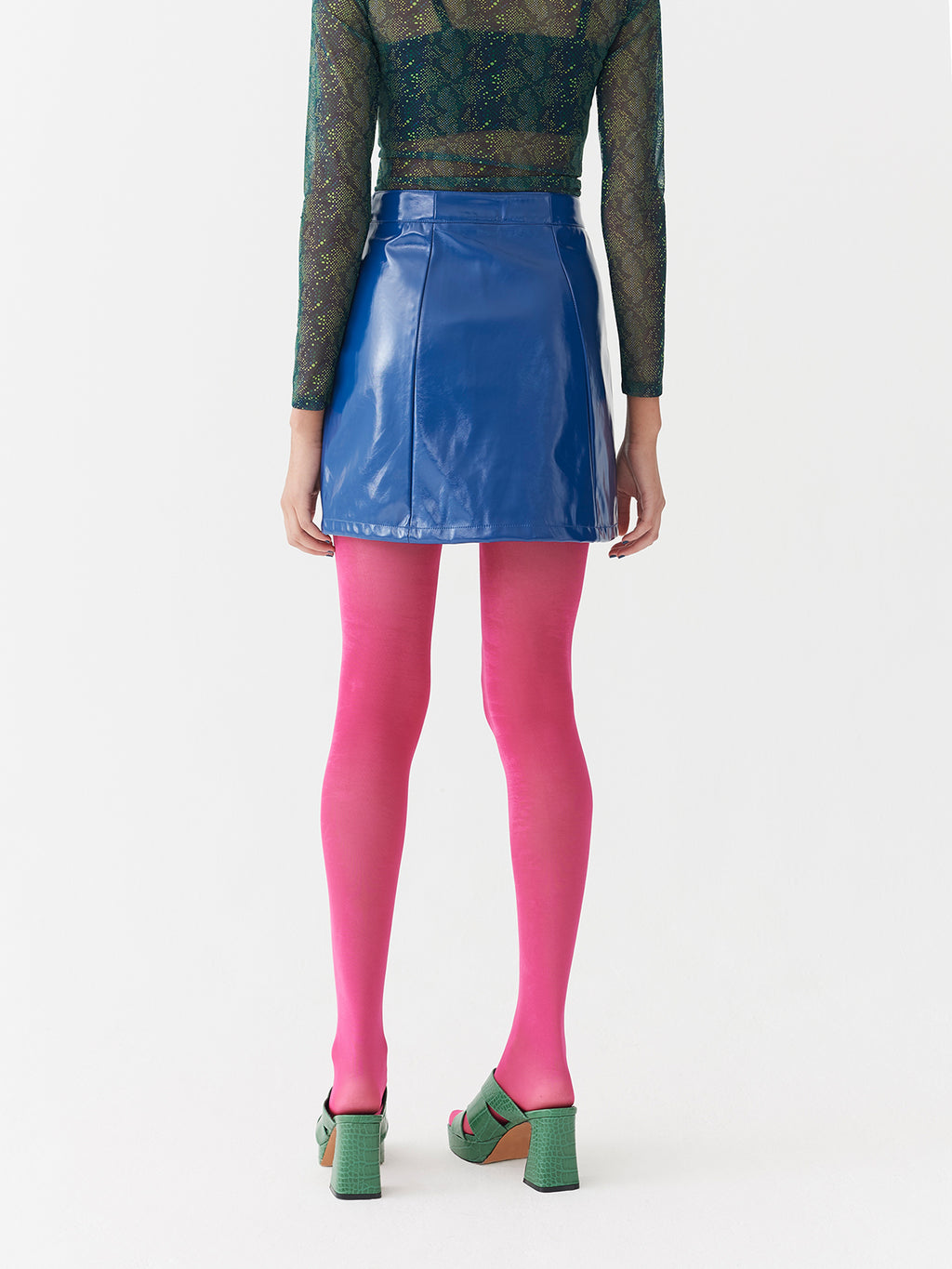 Lazy Oaf Feeling Blue Vinyl Skirt