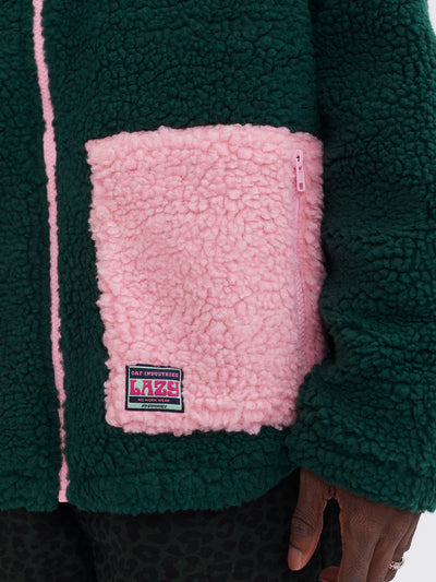 Lazy Oaf Forest Green Zip Up Fleece