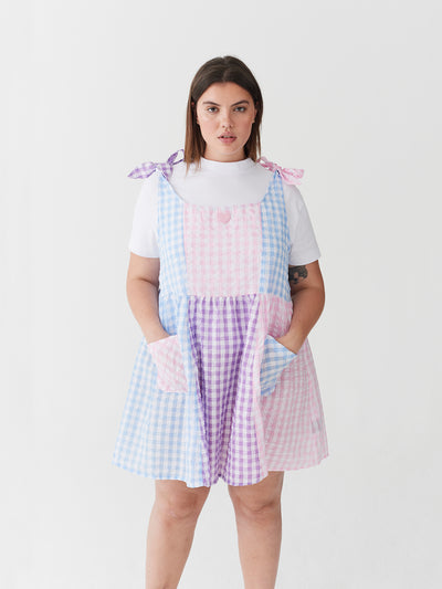 Lazy Oaf Gingham Panel Tie Dress