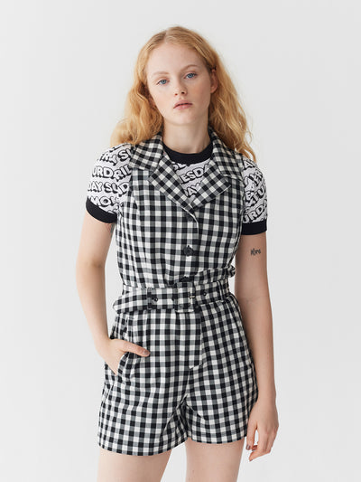 Lazy Oaf Gingham Role Playsuit