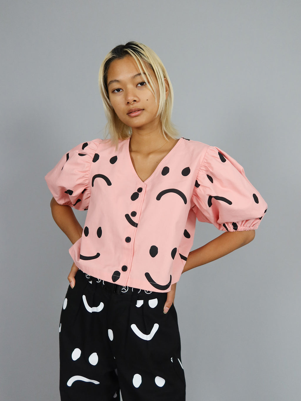 Lazy Oaf Happy Sad Boxy Shirt