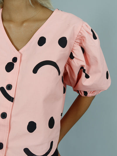 Lazy Oaf Happy Sad Boxy Shirt