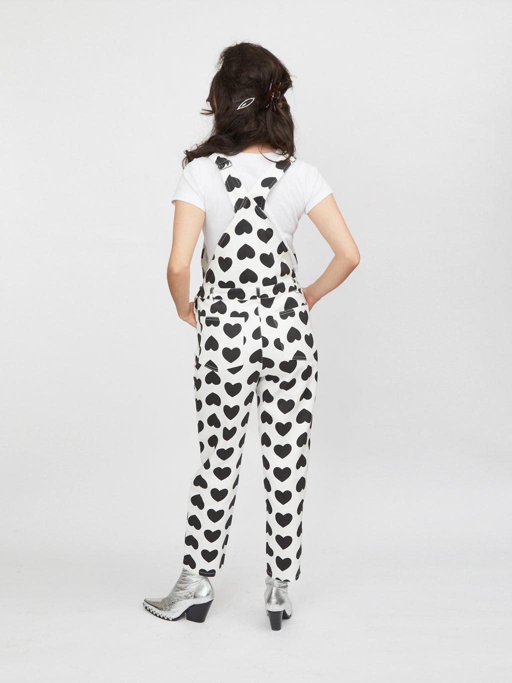 Lazy Oaf Monochrome Love Dungarees