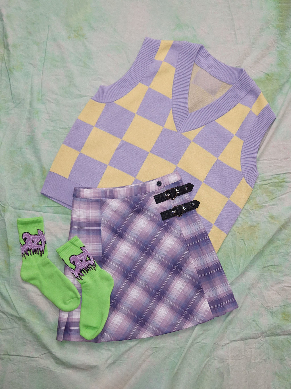 Lazy Oaf Violet Dreams Kilt Skirt