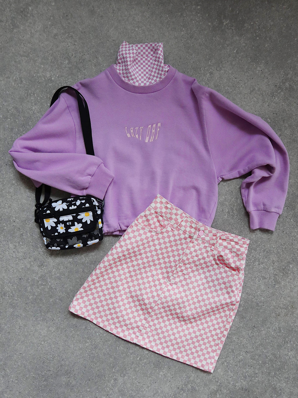 Lazy Oaf Checkers Mini Skirt