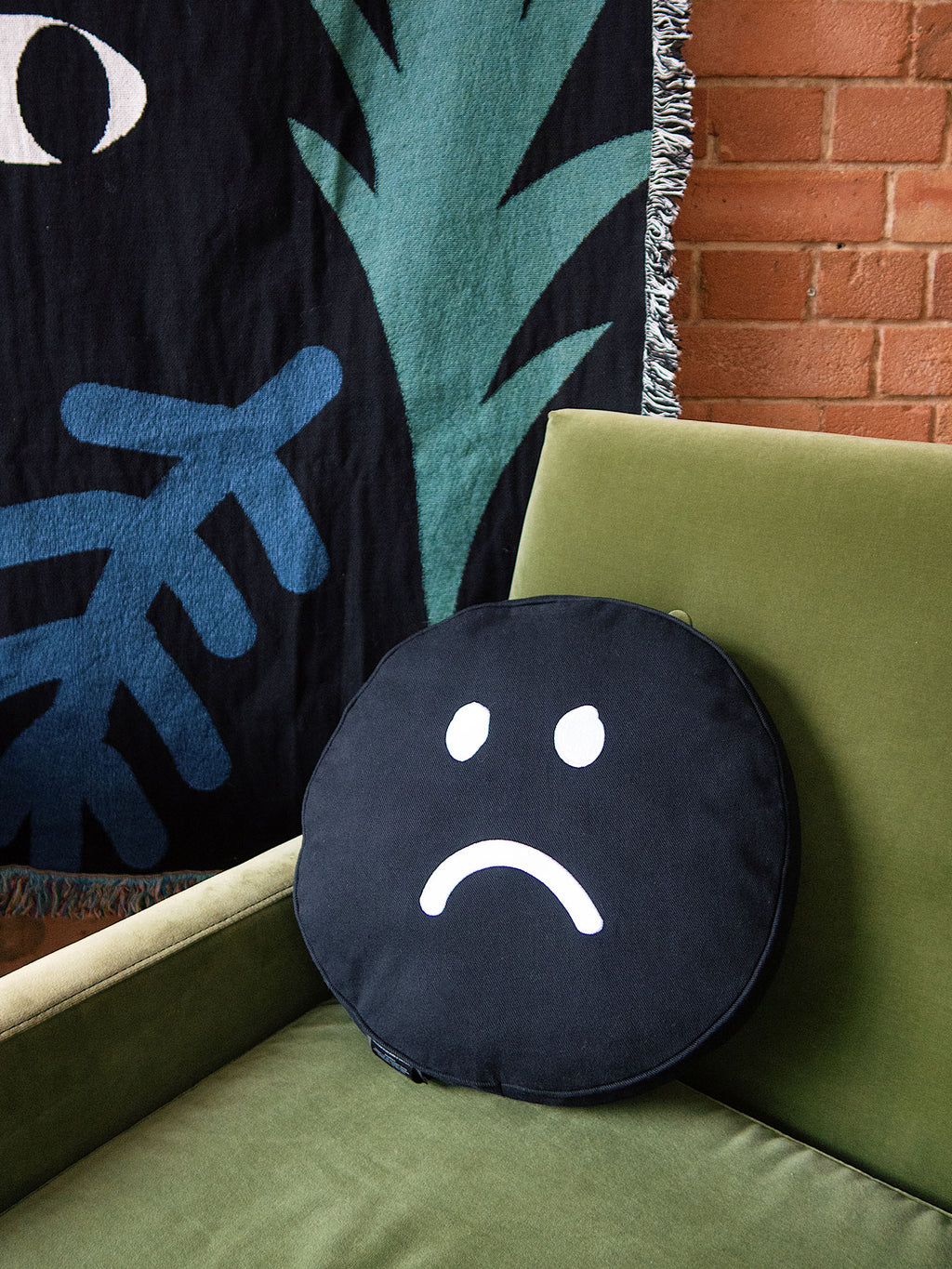 Lazy Oaf Good Mood Bad Mood Cushion