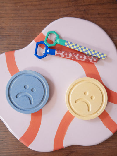 Lazy Oaf x Smith & Goat Happy Sad Coaster Pack