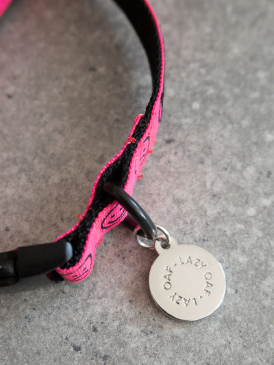 Lazy Oaf Pink Dog Collar