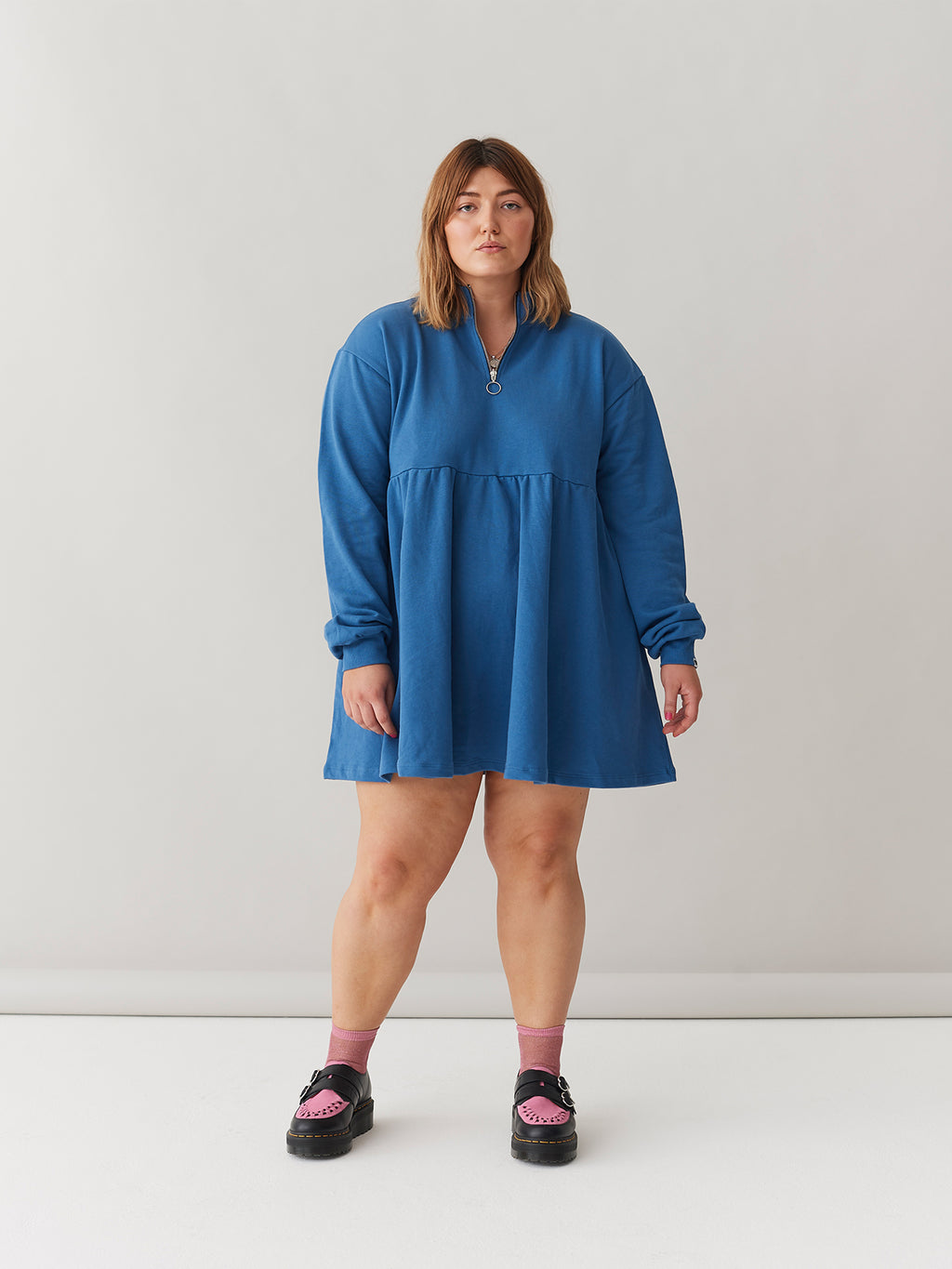 LO Sally Sweater Dress - Blue