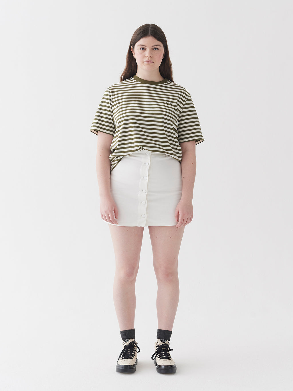 LO Button Through Skirt - Off White