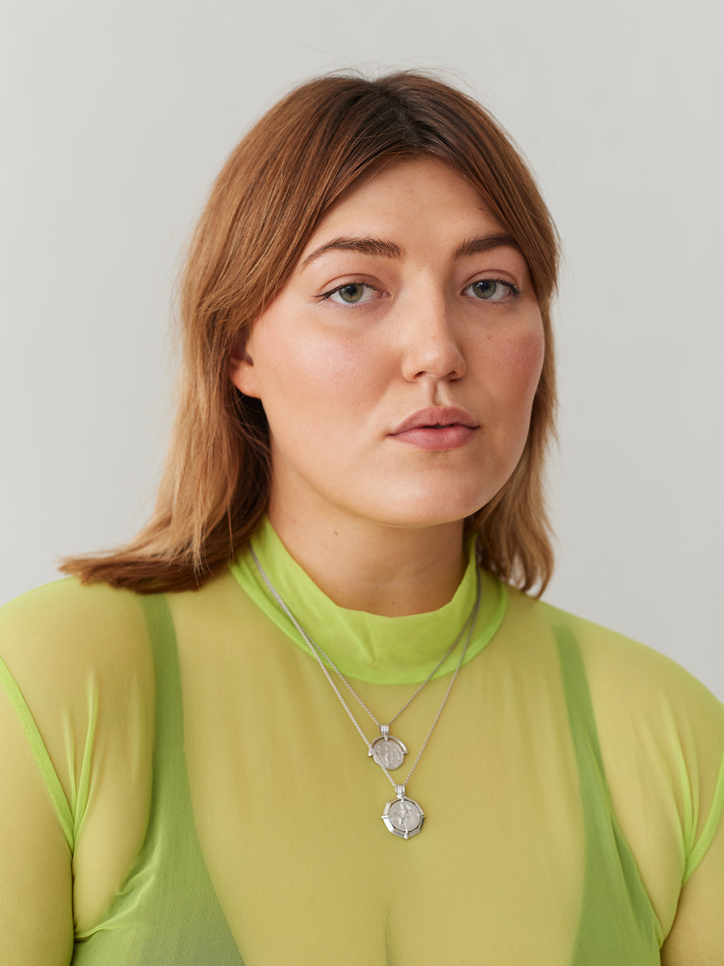 LO Sheer Turtleneck - Lime