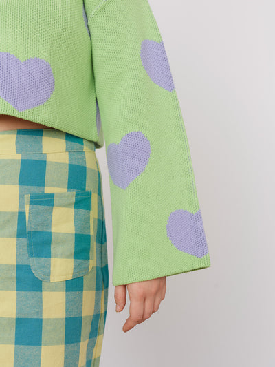 Lazy Oaf Love Me Forever Minty Zip Up Cardigan