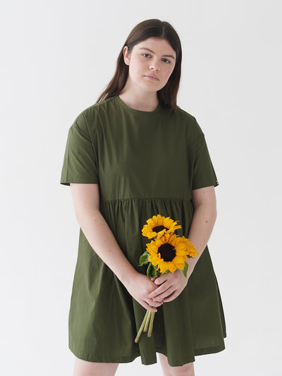 LO Woven Sally Dress - Khaki