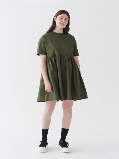 LO Woven Sally Dress - Khaki