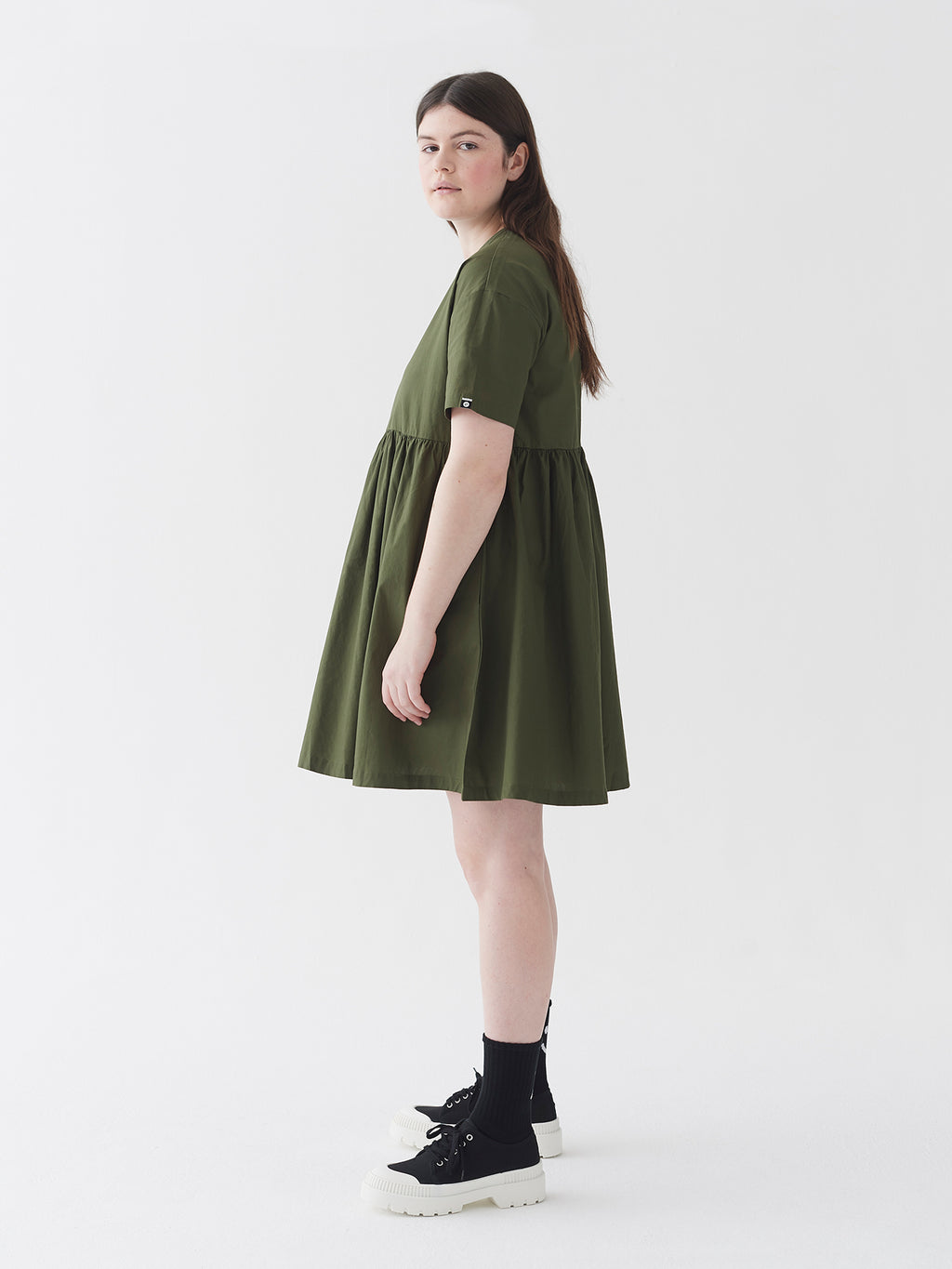 LO Woven Sally Dress - Khaki