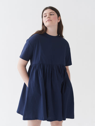 LO Woven Sally Dress - Navy Blue