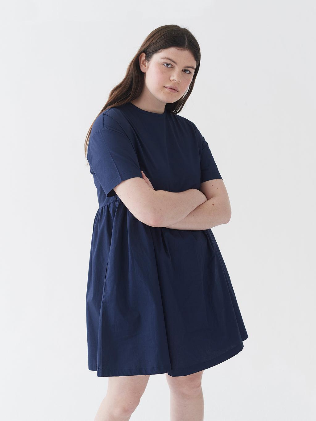 LO Woven Sally Dress - Navy Blue