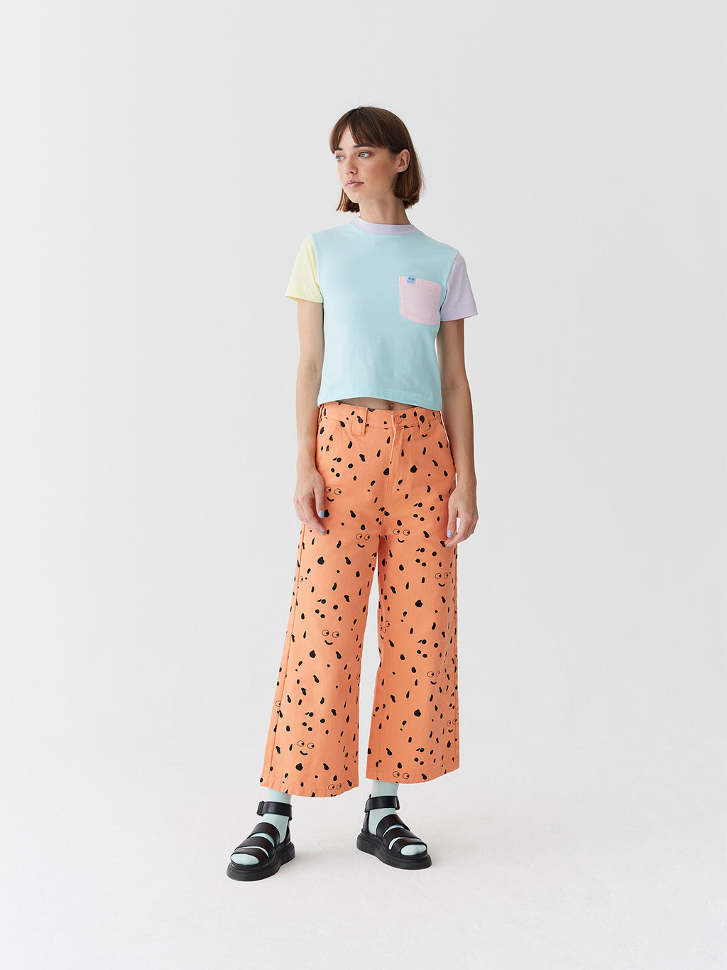 Lazy Oaf x Studio Arhoj Colour Block Fitted T-Shirt