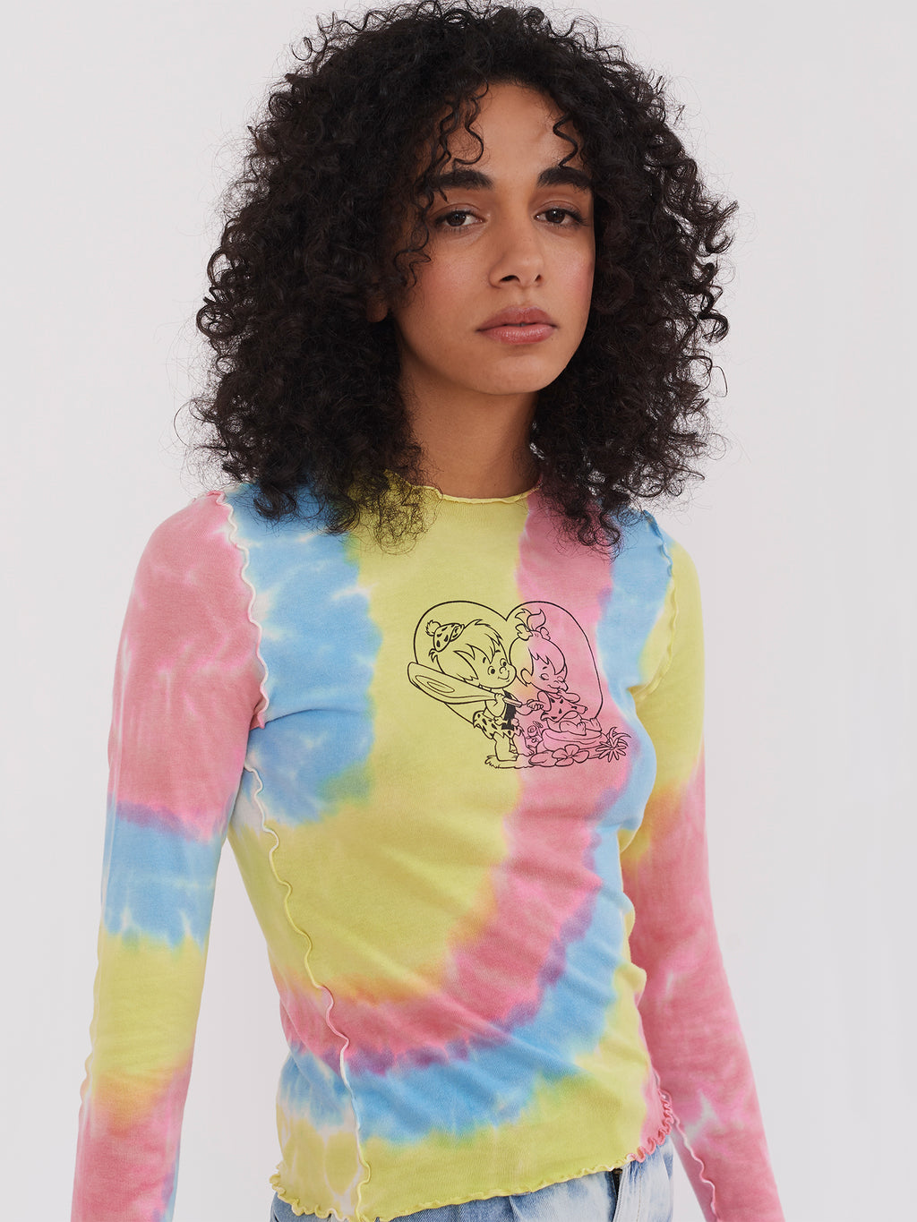 Lazy Oaf x The Flintstones Bedrock Tie Dye Top