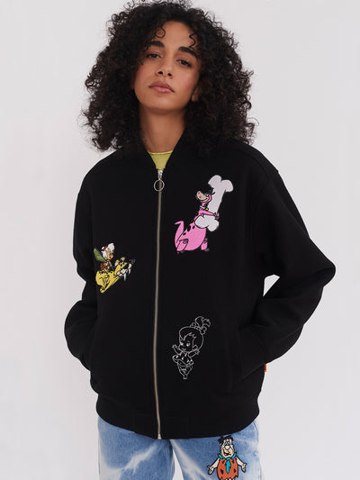 Lazy Oaf x The Flintstones Character Bomber Jacket