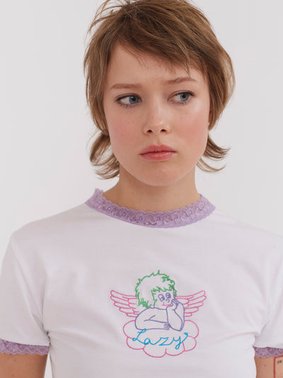 Lazy Oaf Lazy Cherub Fitted T-Shirt