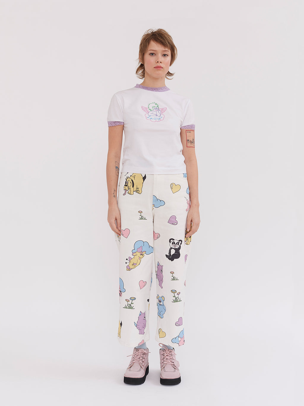 Lazy Oaf Lazy Cherub Fitted T-Shirt