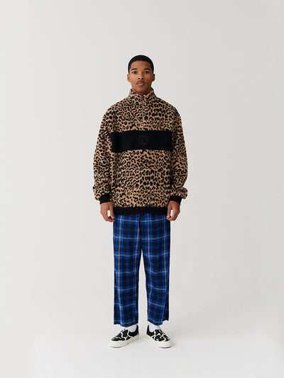 Lazy Oaf Leopard Half Zip Fleece