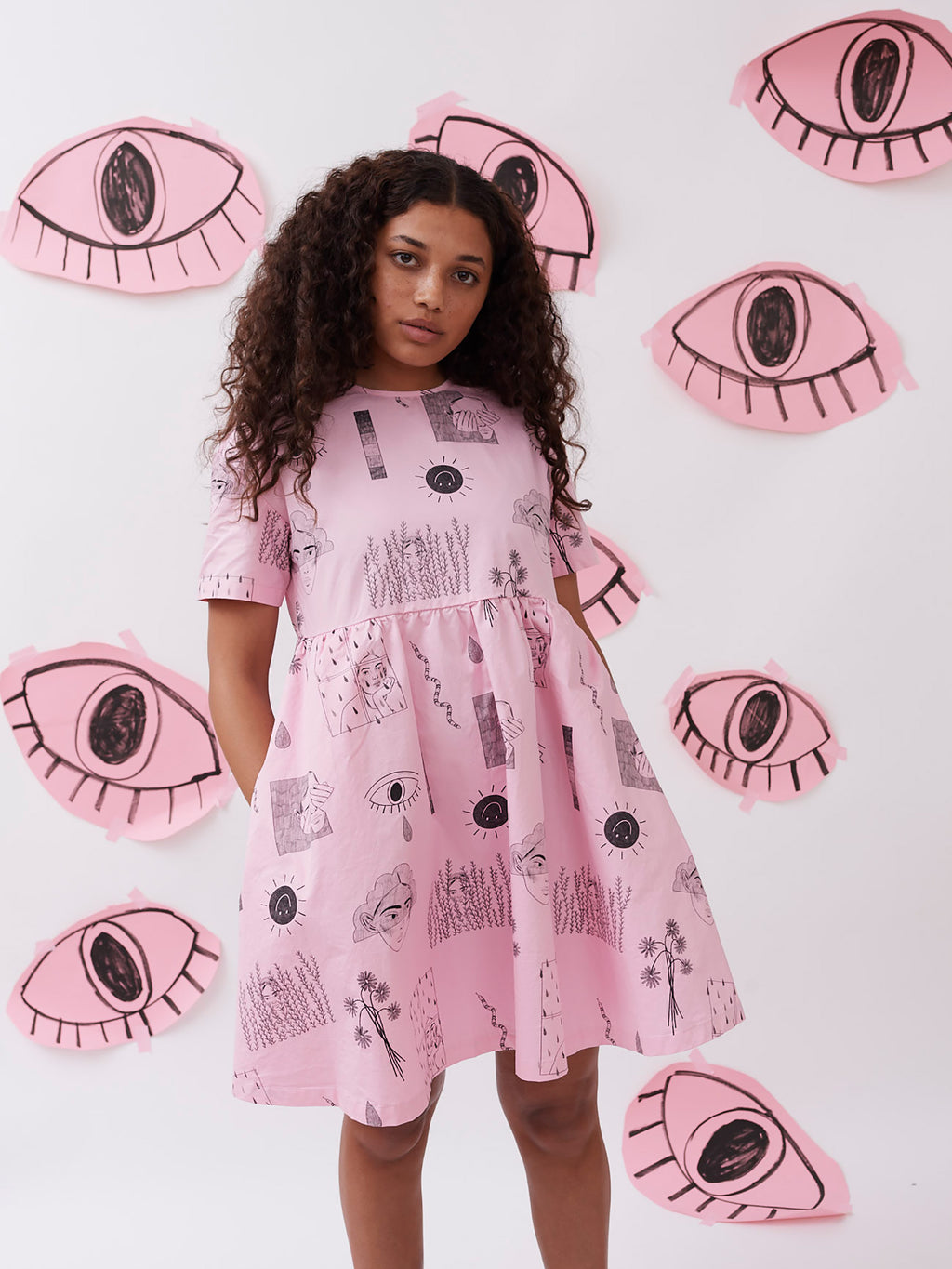 Lazy Oaf x Manjit Thapp Woven Dress