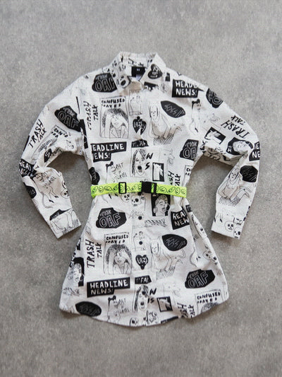 Lazy Oaf Band Poster Shirt Dress