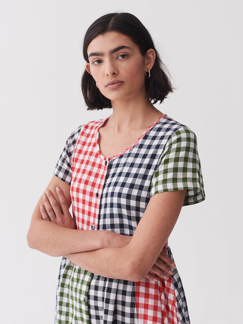 Lazy Oaf Mixed Gingham Check Dress