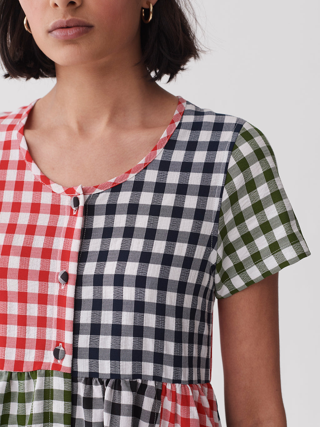 Lazy Oaf Mixed Gingham Check Dress