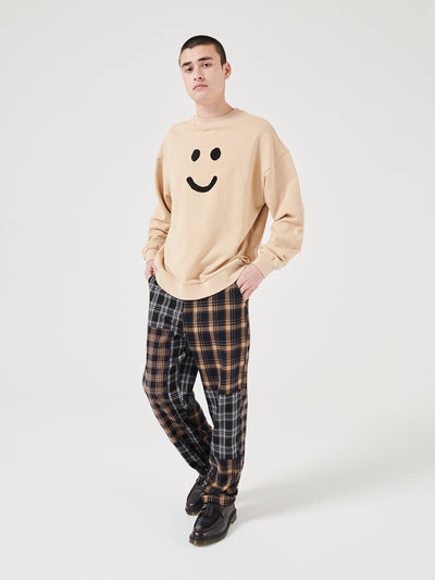 Lazy Oaf Mood Unisex Crew Neck Sweatshirt - Beige