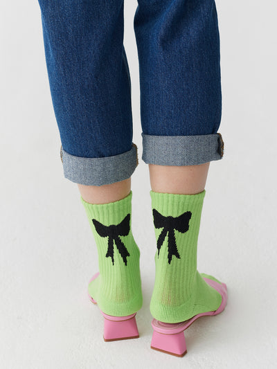 Lazy Oaf Neon Bow Socks