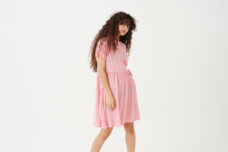 LO Pink Shirt Dress