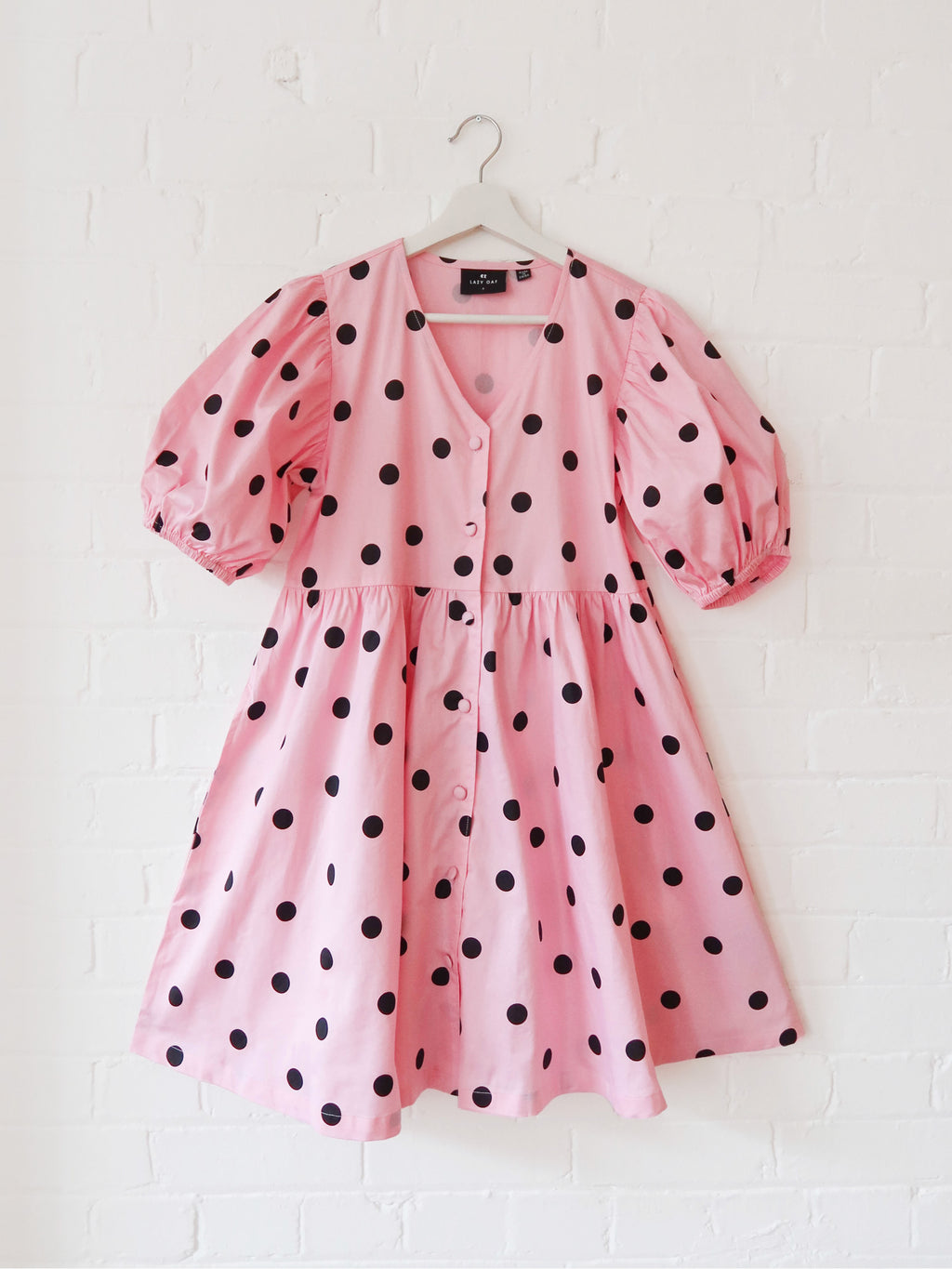 Lazy Oaf Polka Dot Puff Sleeve Dress