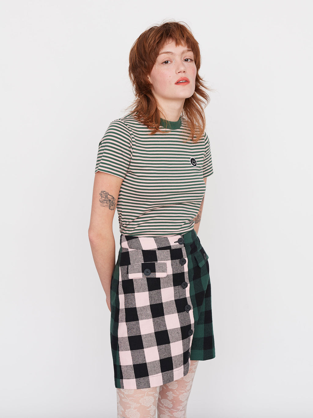 Lazy Oaf Stripes and Smiles Fitted Tee