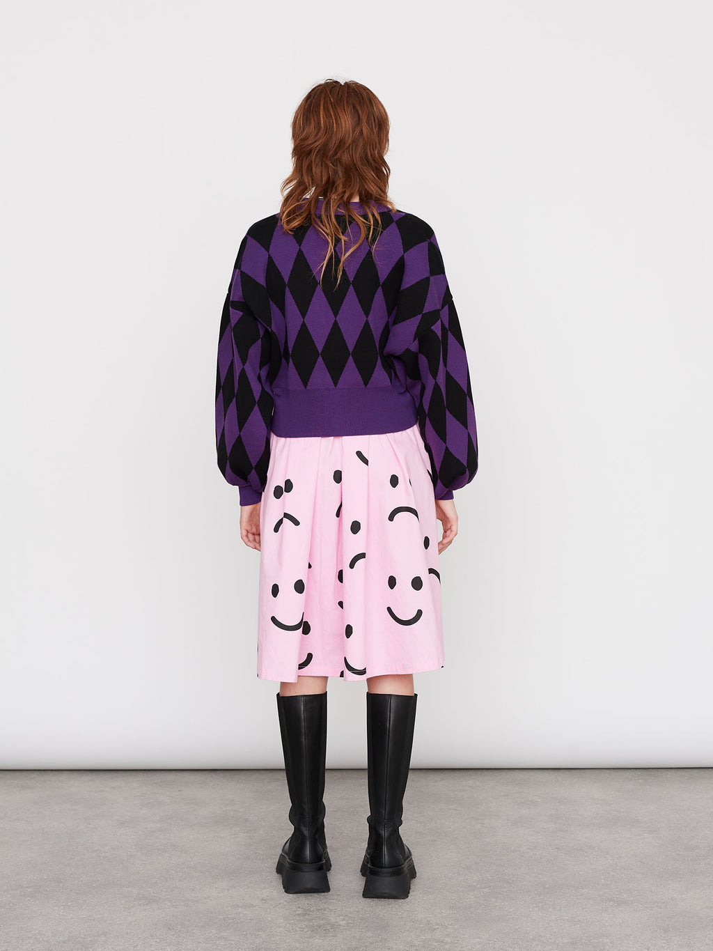 Lazy Oaf Purple Harlequin Cardigan