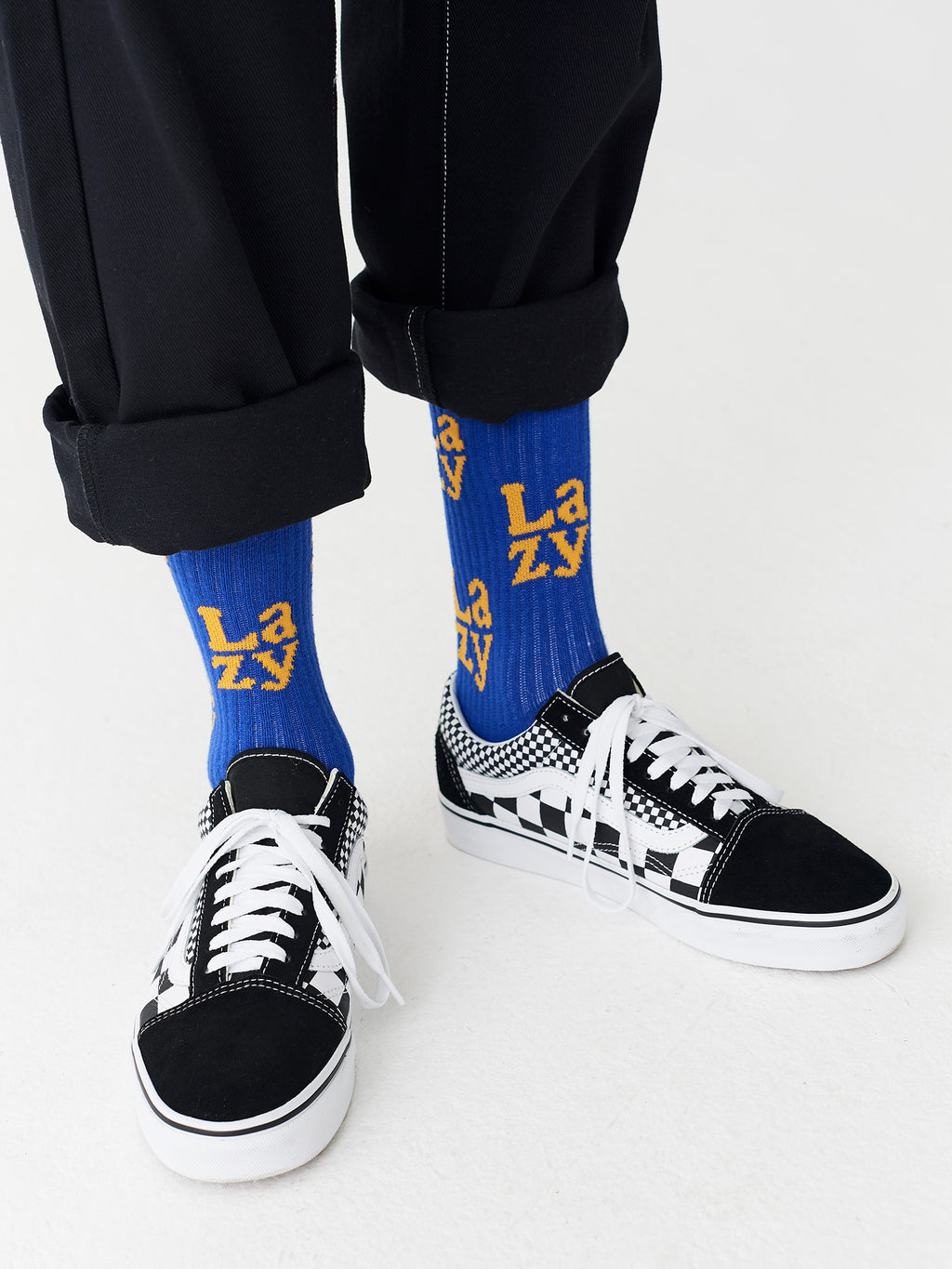 Lazy Oaf Blue & Yellow Lazy Socks