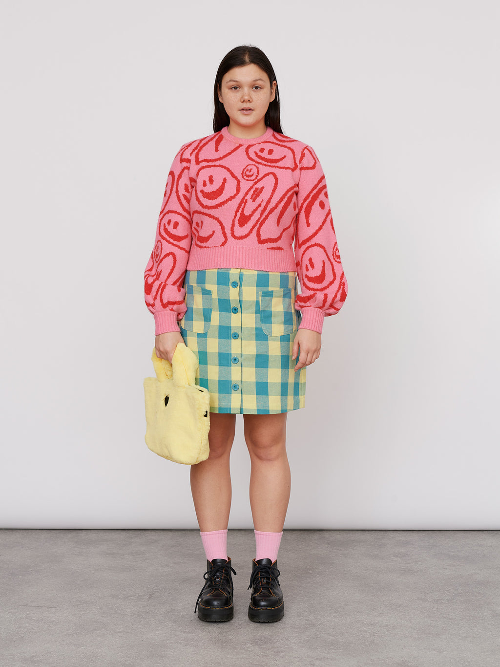 Lazy Oaf Squish Face Fluffy Knit