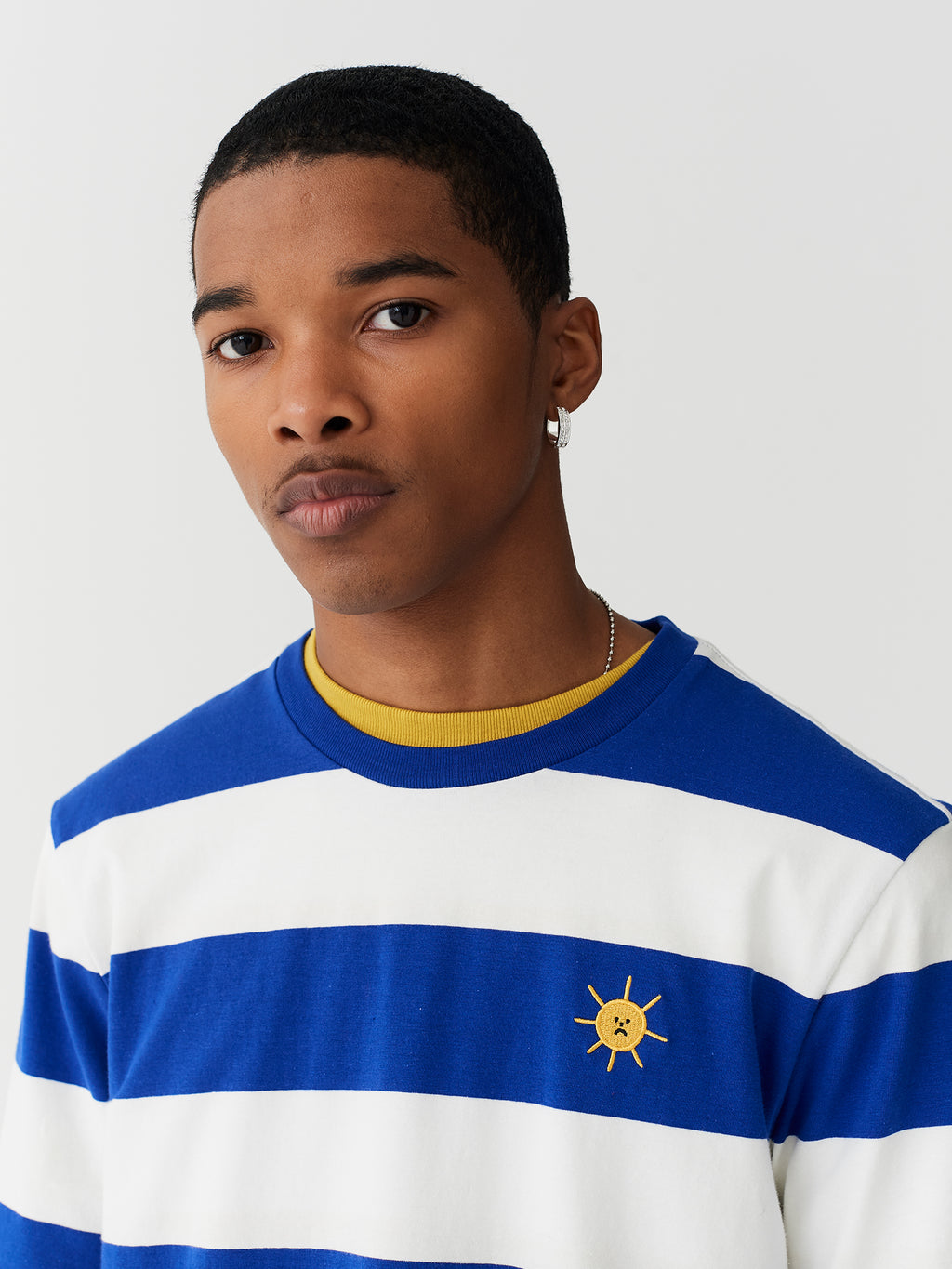 Lazy Oaf Blue & White Stripe Sunshine T-Shirt