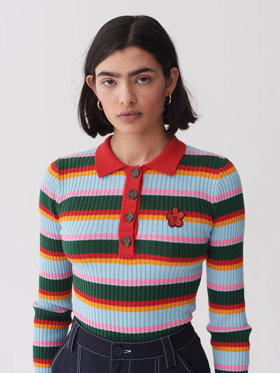 Lazy Oaf Smiley Flower Knitted Shirt