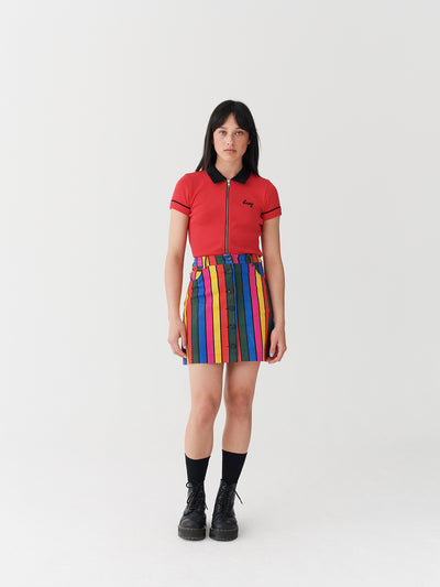 Lazy Oaf Stripy Button Skirt