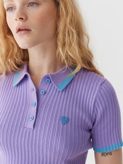 Lazy Oaf Tiny Heart Polo Knit