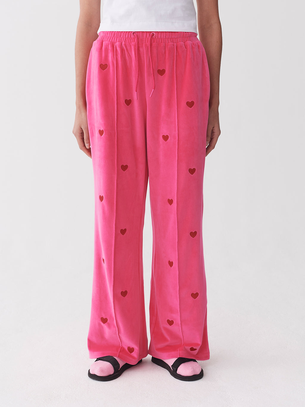 Lazy Oaf Velour Love Repeat Track Pants