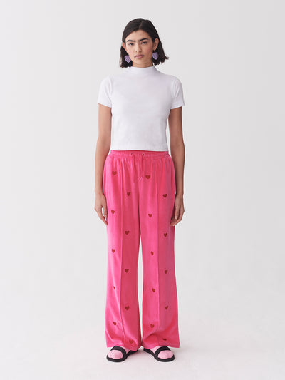 Lazy Oaf Velour Love Repeat Track Pants