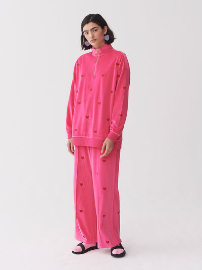 Lazy Oaf Velour Love Repeat Track Pants