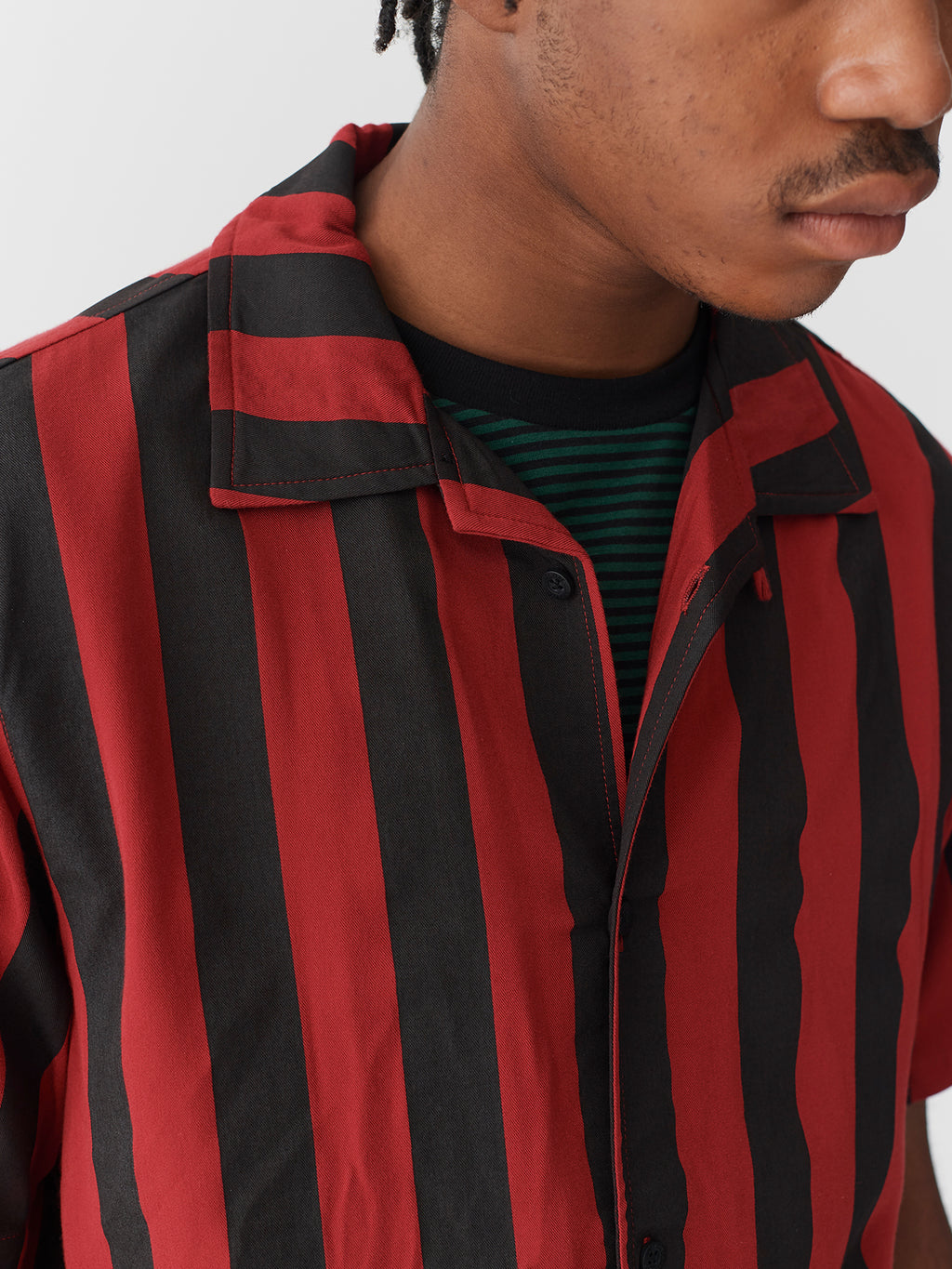 Lazy Oaf Vertical Stripe Bowling Shirt